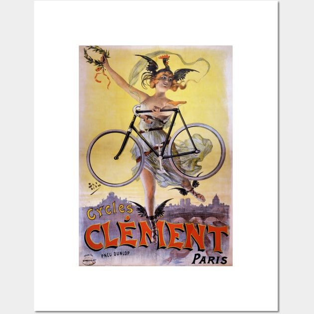 Vintage Advertising Poster France Cycles Clément Wall Art by vintagetreasure